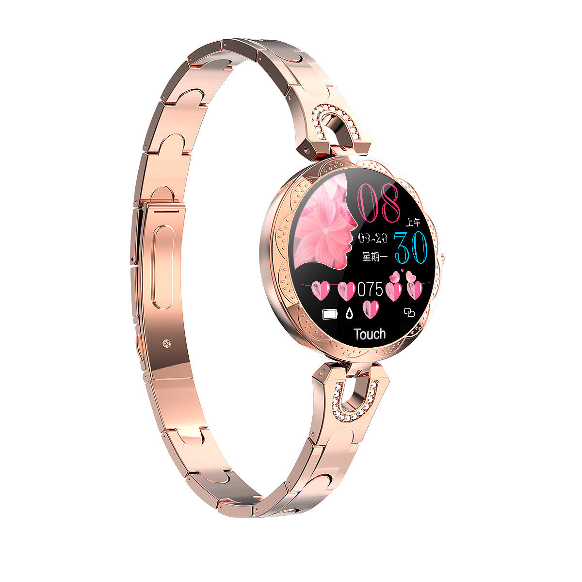 Fashion Women's Smart Watch with Heart Rate Monitor, Waterproof Fitness Tracker, and Health Monitoring