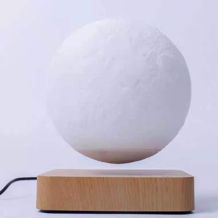 Floating 3D Moon Lamp with Magnetic Levitation – LED Night Light for Home & Office