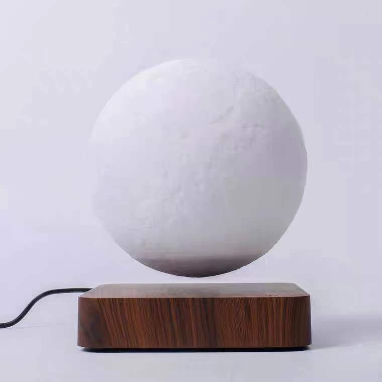 Floating 3D Moon Lamp with Magnetic Levitation – LED Night Light for Home & Office