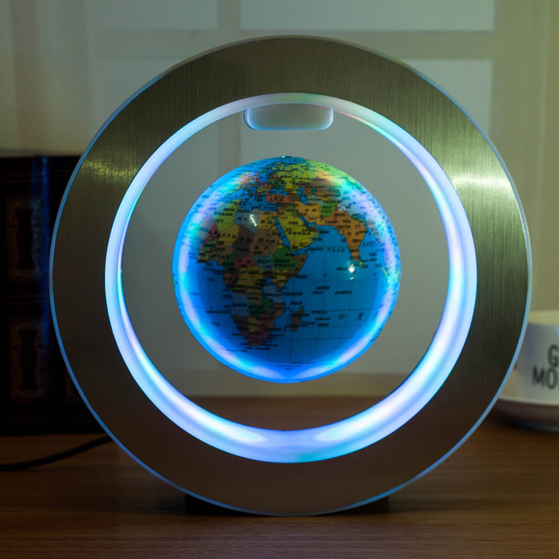 Round LED World Map Floating Globe Magnetic Levitation Light Anti Gravity Magic - Magnetic Levitating LED Globe – Floating World Map with Rotating Display