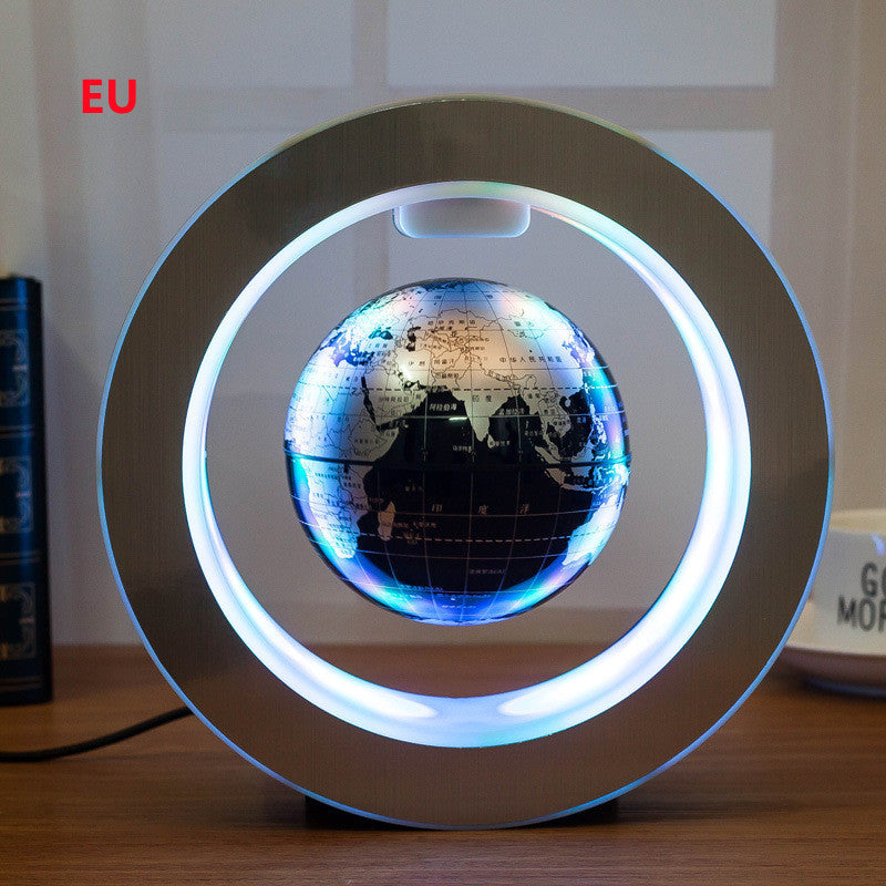 Round LED World Map Floating Globe Magnetic Levitation Light Anti Gravity Magic - Magnetic Levitating LED Globe – Floating World Map with Rotating Display