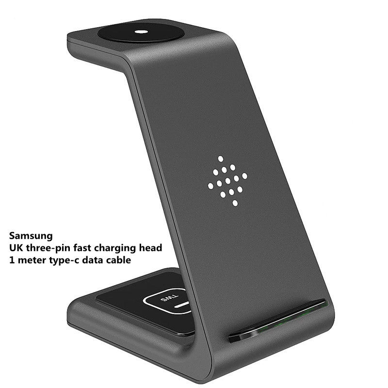 3 in1 Wireless Fast Charging Station Wireless Charger Stand Wireless Quick Charge Dock– Multi-Device Stand for Phone, Watch & Earbuds