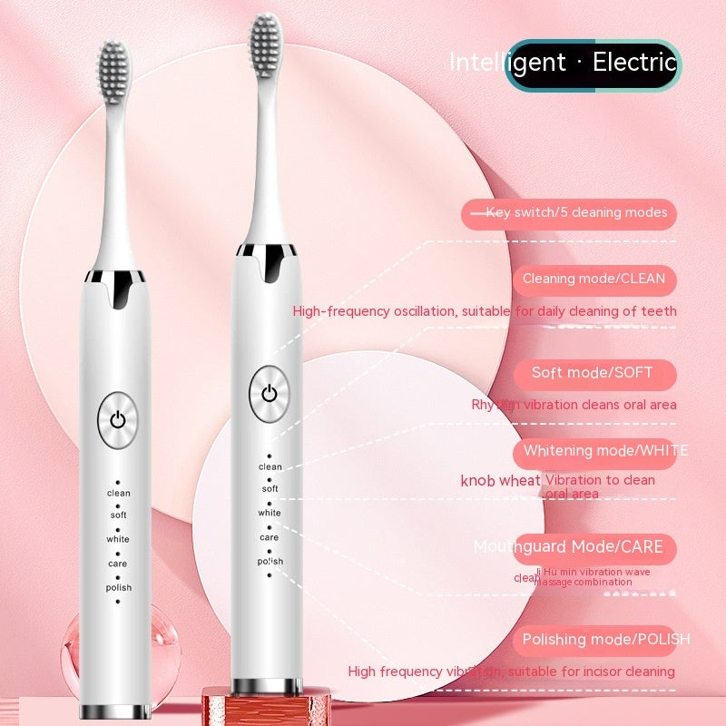 Electric Toothbrush - Rechargeable Electric Toothbrush with 3 Brush Heads – Self-Cleaning, Waterproof & USB Charging