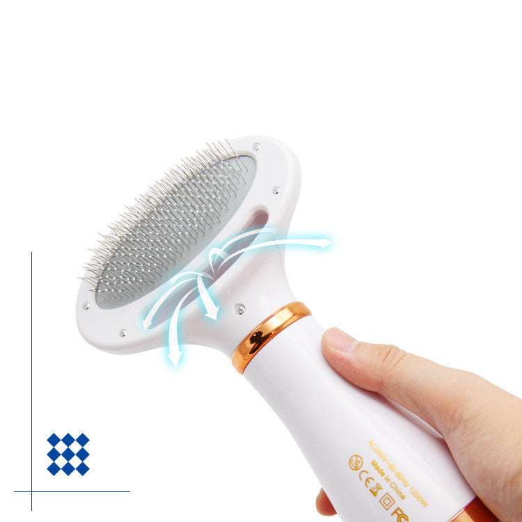 2 in1 Pet Hair Dryer & Grooming Comb | Electric Brush for Dogs & Cats