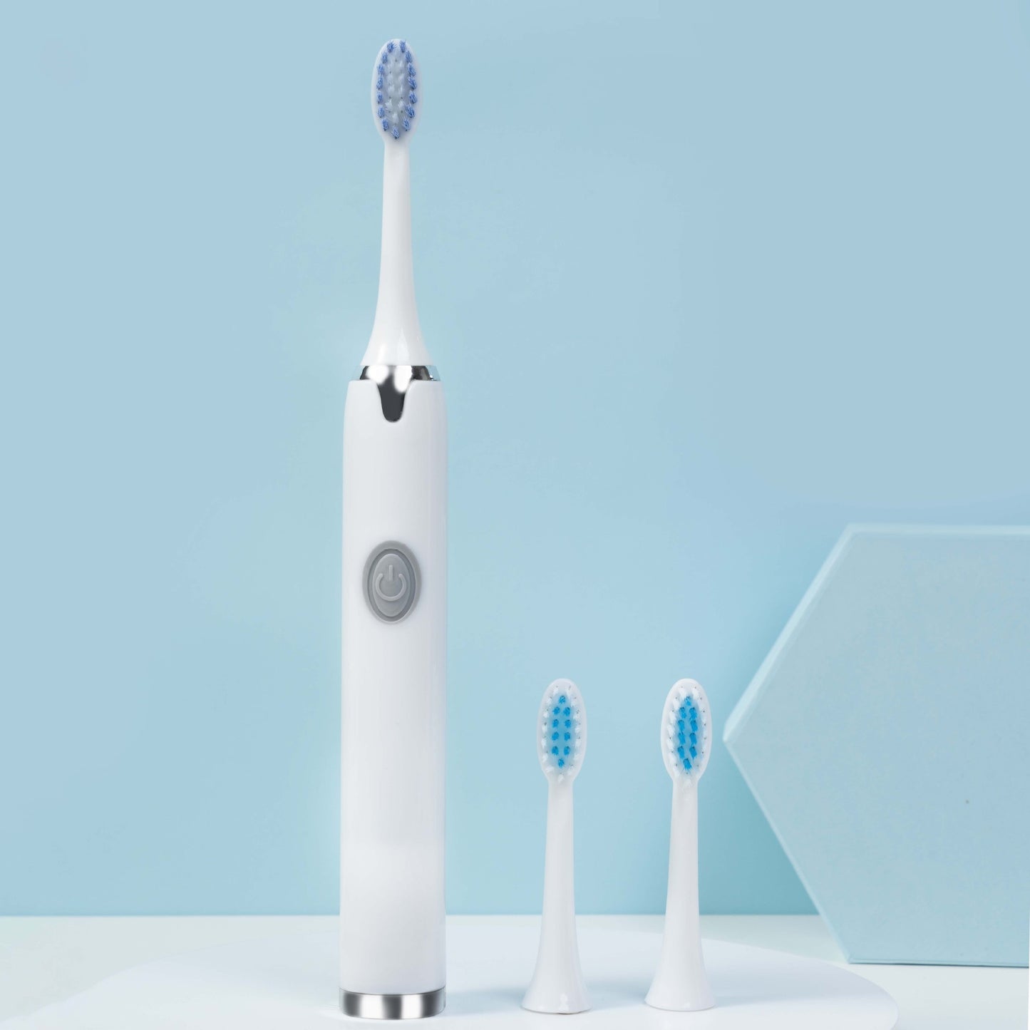 Electric Toothbrush - Rechargeable Electric Toothbrush with 3 Brush Heads – Self-Cleaning, Waterproof & USB Charging