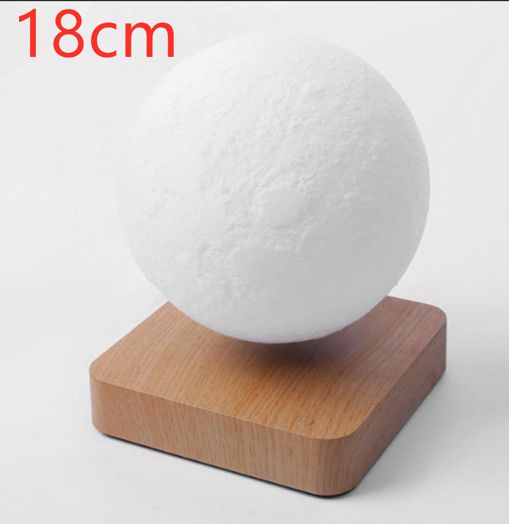 Floating 3D Moon Lamp with Magnetic Levitation – LED Night Light for Home & Office