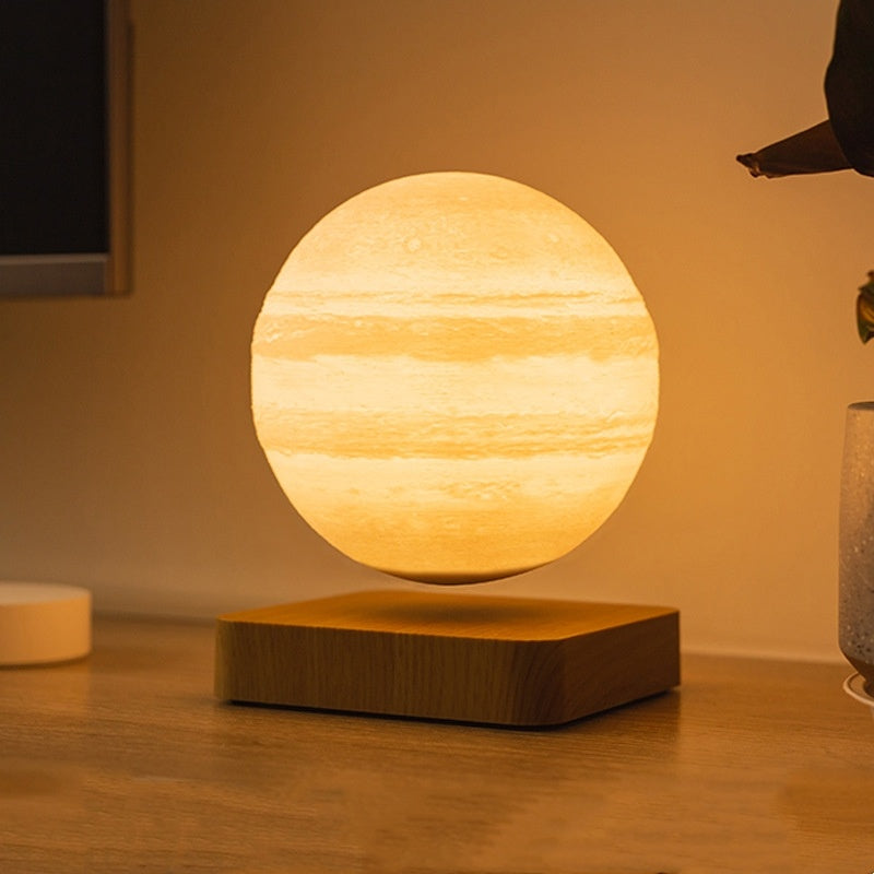 Floating 3D Moon Lamp with Magnetic Levitation – LED Night Light for Home & Office