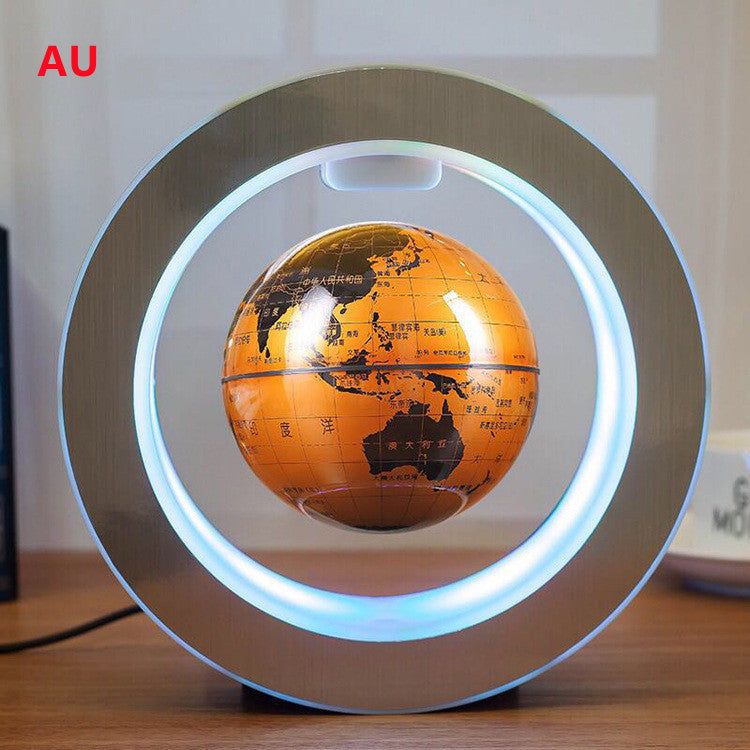 Round LED World Map Floating Globe Magnetic Levitation Light Anti Gravity Magic - Magnetic Levitating LED Globe – Floating World Map with Rotating Display