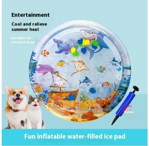 Summer Cooling Pet Water Bed - Cooling Pet Mat – Soft Ice Pad for Dogs & Cats  Water Filled Summer Bed for Pets