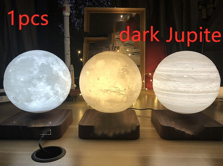 Floating 3D Moon Lamp with Magnetic Levitation – LED Night Light for Home & Office