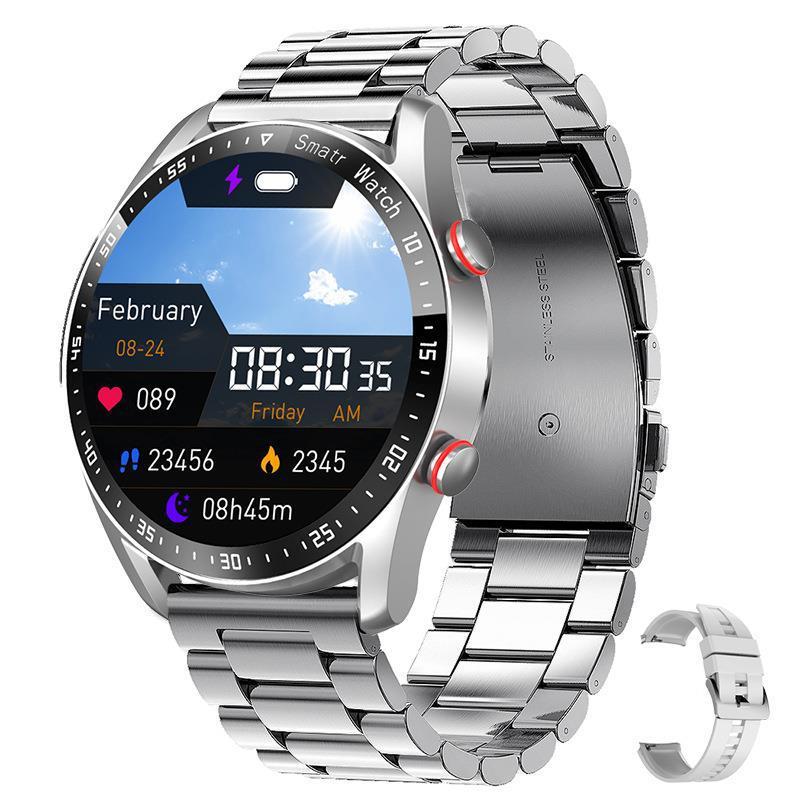 Smart Watch Smart Pro ECG PPG Fitness Watch with Bluetooth and Stainless Steel Strap