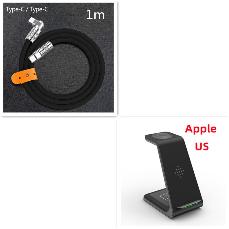 3 in1 Wireless Fast Charging Station Wireless Charger Stand Wireless Quick Charge Dock– Multi-Device Stand for Phone, Watch & Earbuds