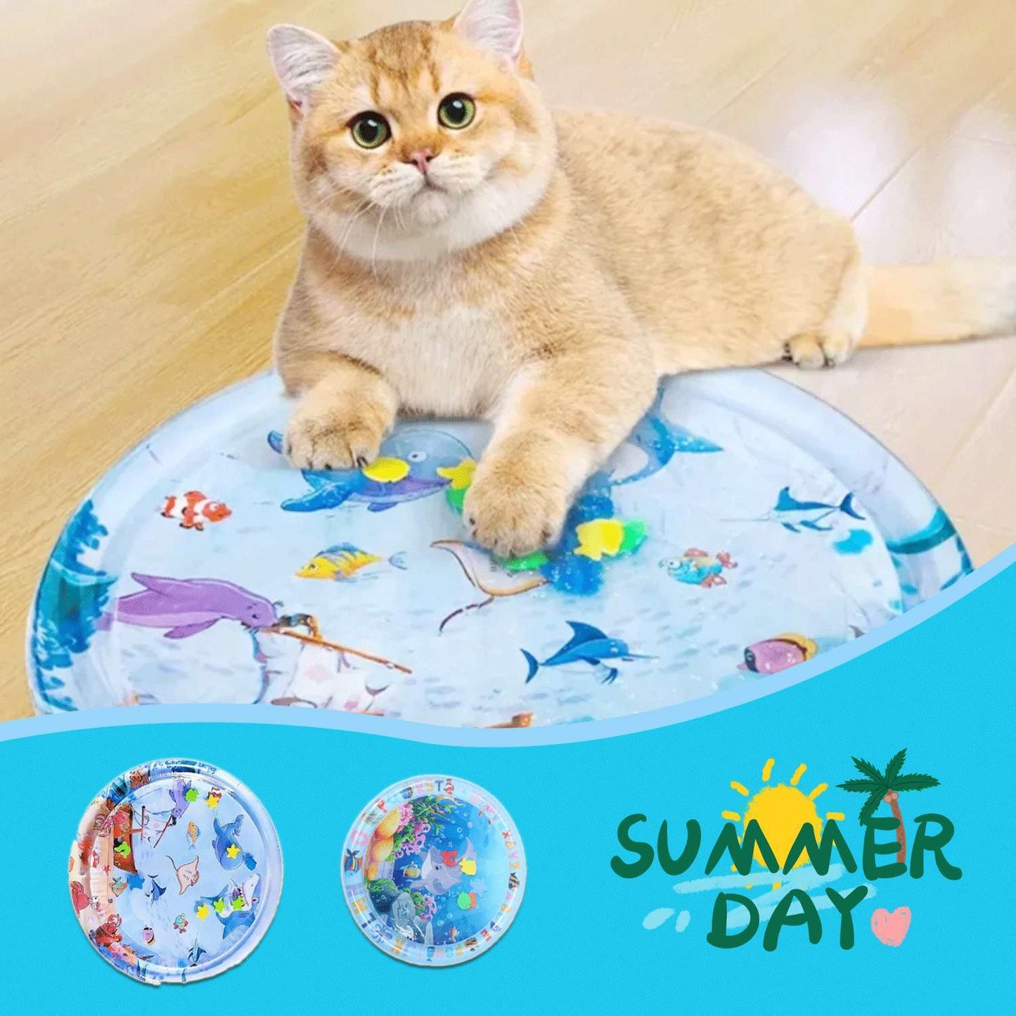 Summer Cooling Pet Water Bed - Cooling Pet Mat – Soft Ice Pad for Dogs & Cats  Water Filled Summer Bed for Pets