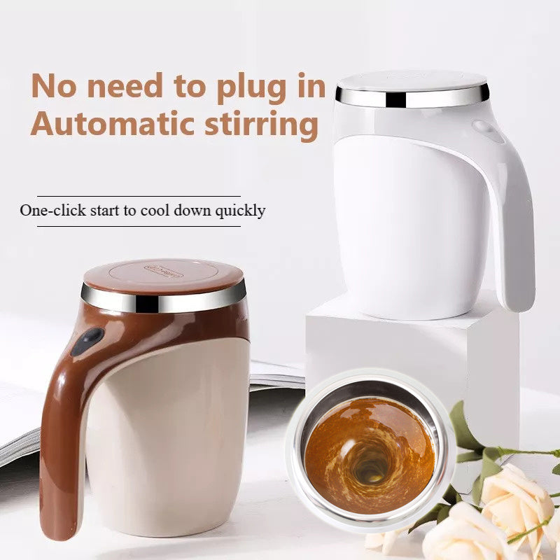 Auto Mix Stirring Mug – Effortless Coffee Mixing - Automatic Stirring Cup