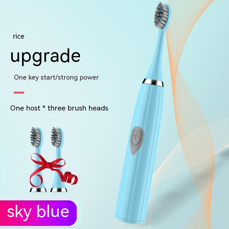 Electric Toothbrush - Rechargeable Electric Toothbrush with 3 Brush Heads – Self-Cleaning, Waterproof & USB Charging